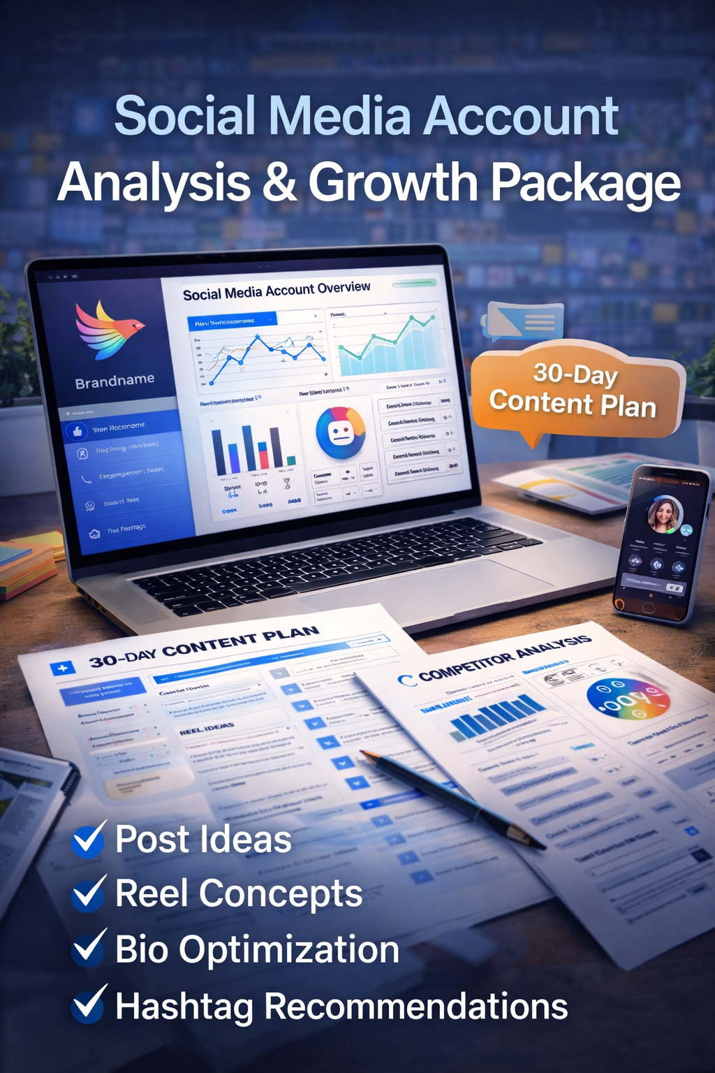 Social Media Account Analysis & Growth Package